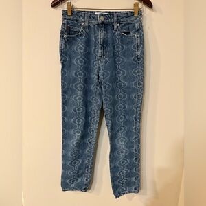 Sunday Best Blue Patterned Women Jeans